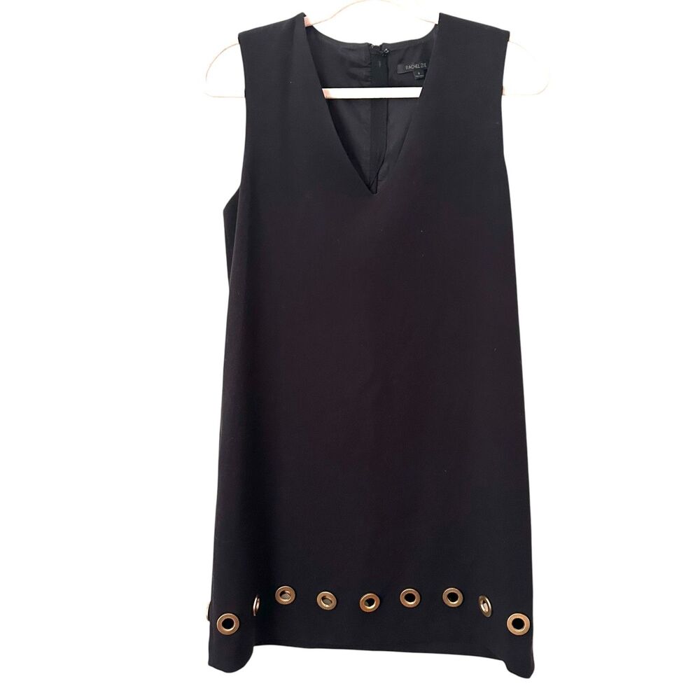 RACHEL ZOE‎ Metal Disk Little Black Dress Black Sz 4